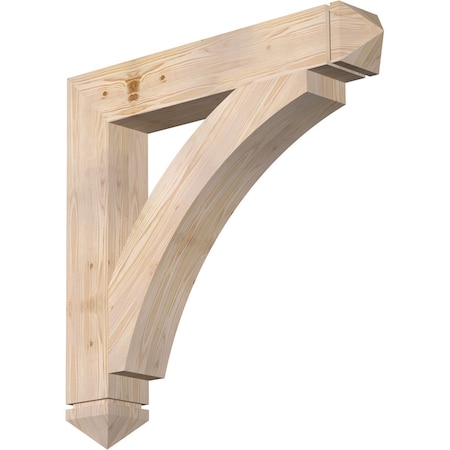 Ekena Millwork Thorton Arts & Crafts Smooth Bracket, Douglas Fir, 5 1/2"W x 36"D x 36"H BKT06X36X36THR03SDF